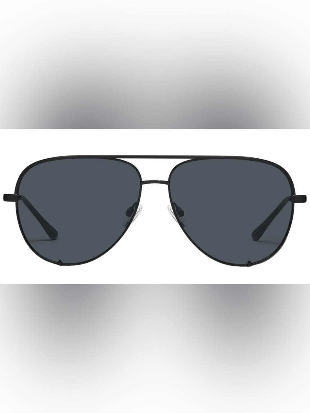 Quay Australia High Key 126 MatteBlack Aviator Sunglasses - Picture 4 of 7